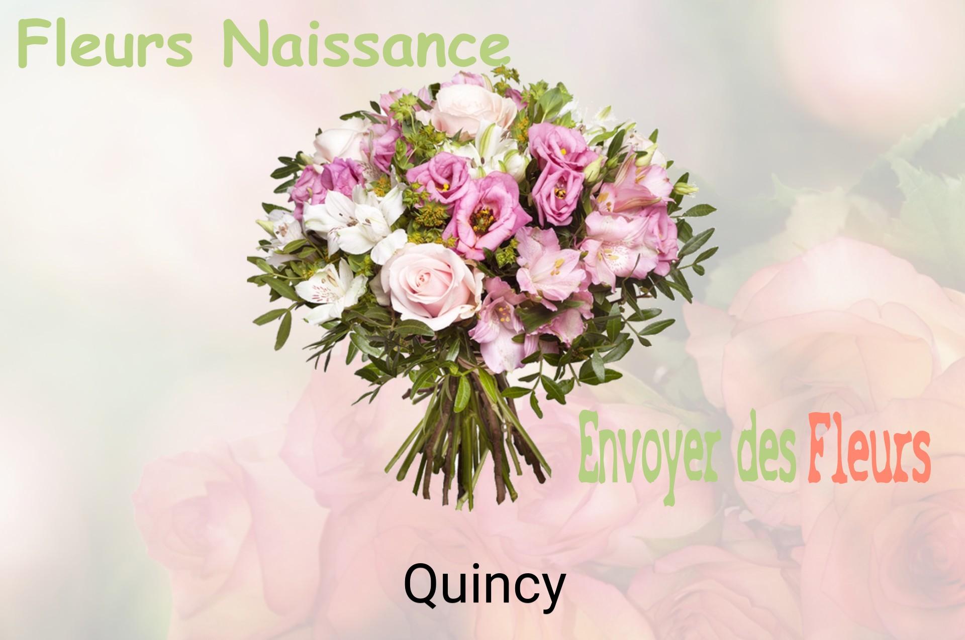 Bouquet de fleurs de naissance livré à Quincy